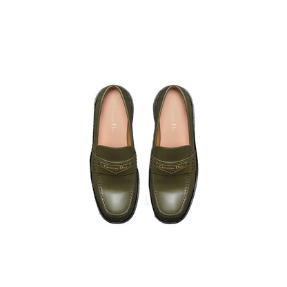 Bicolor Calfskin Slip-On Loafers