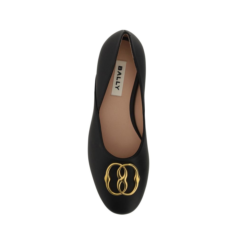 Black Calfskin Ballet Flats