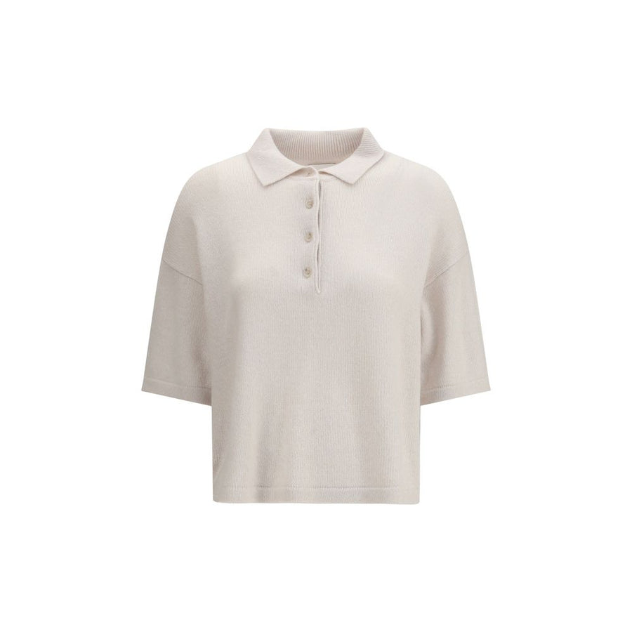 Beige Cashmere Polo Shirt