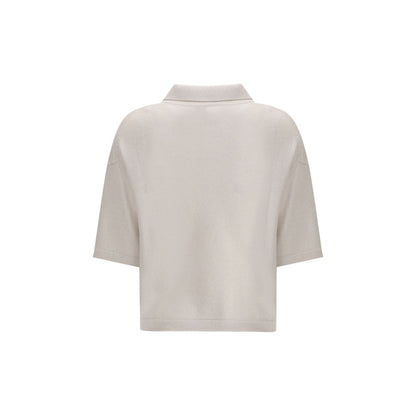Beige Cashmere Polo Shirt