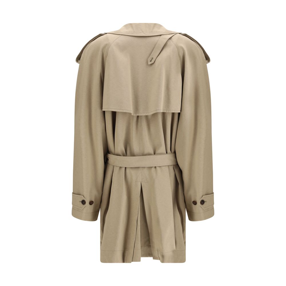 Beige Cotton Trench Coat