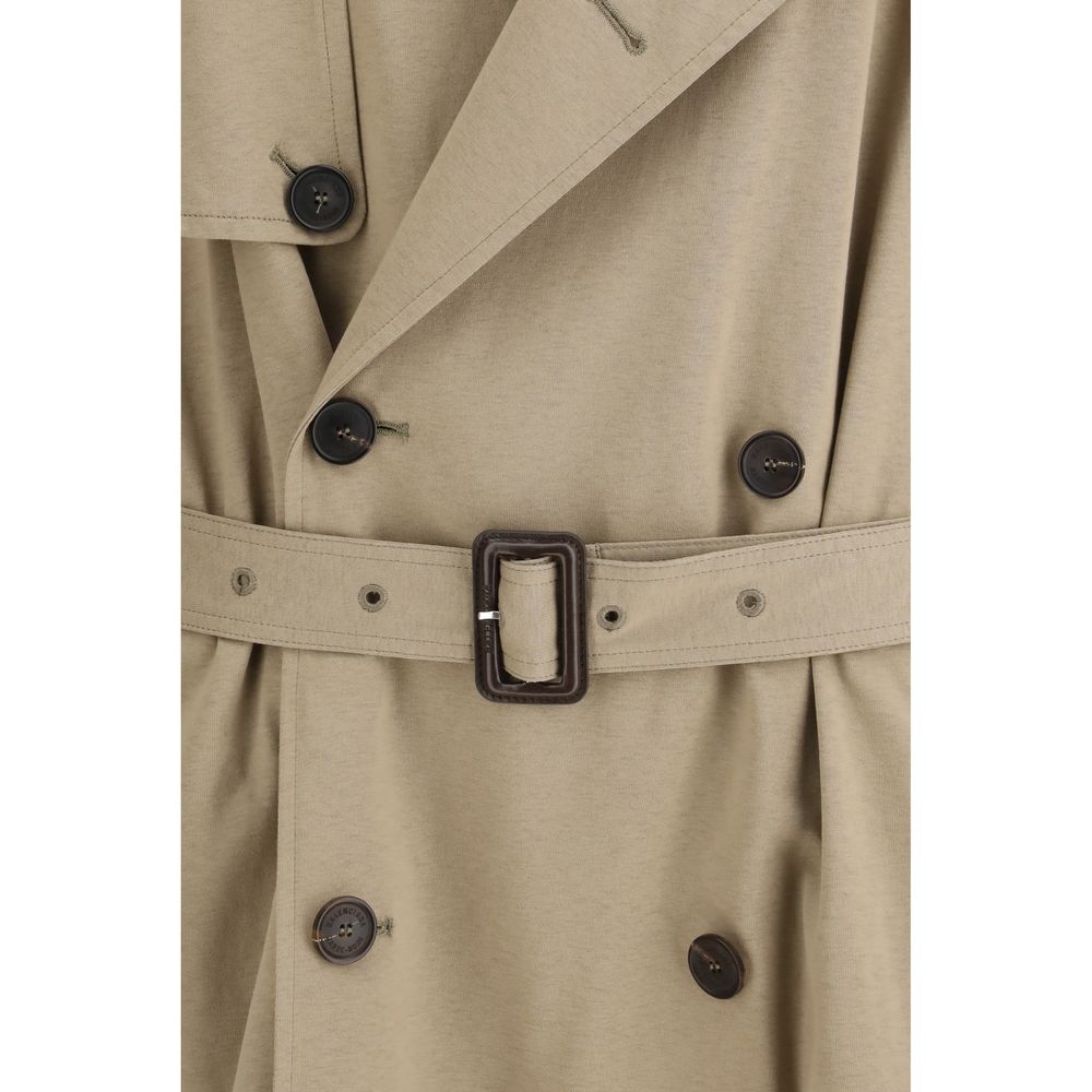 Beige Cotton Trench Coat