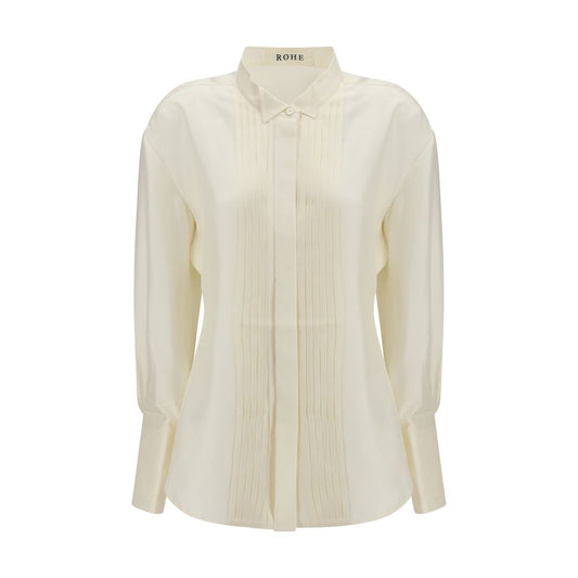 Beige Silk Dress Shirt