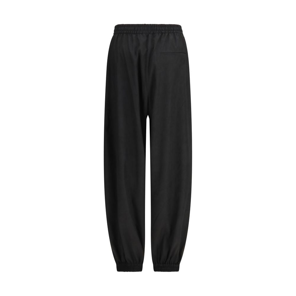 Black Polyester Joggers (Workout Pants)