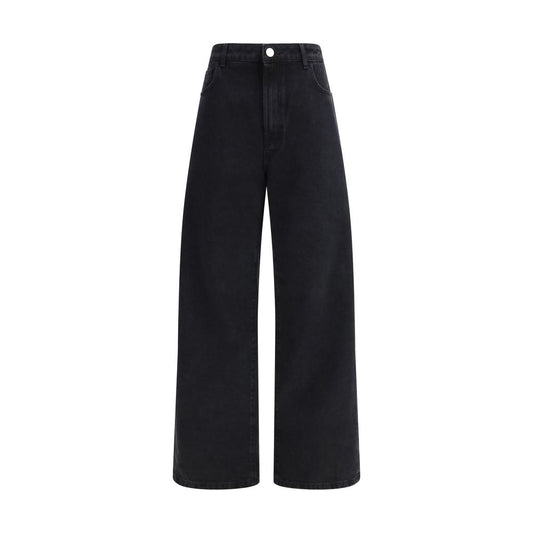 Black Cotton Relaxed Fit Jeans