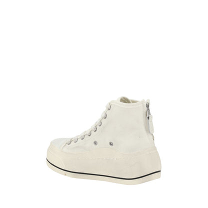 Beige Polyethylene High Top Sneakers