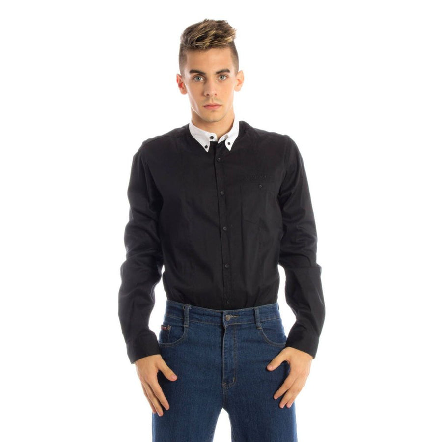 Black Cotton Men's Shirt