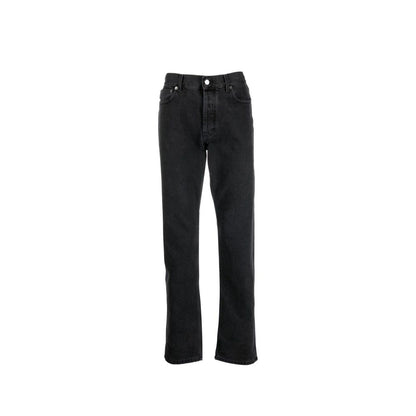 Black Cotton Slim Fit Jeans