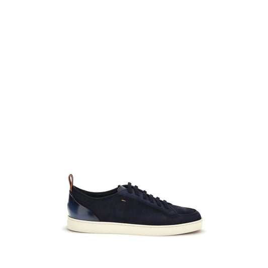 Blue Calf Leather Bos Taurus Low Top Sneakers