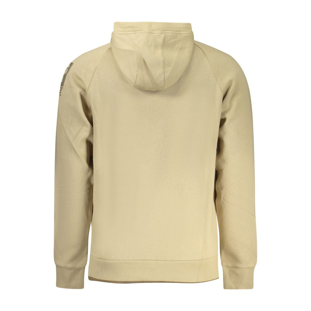 Beige Cotton Men Sweatshirt
