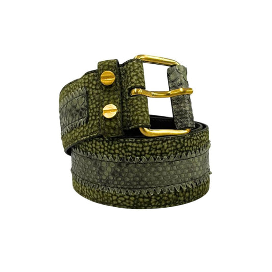 Green Genuine Leather Women Belt