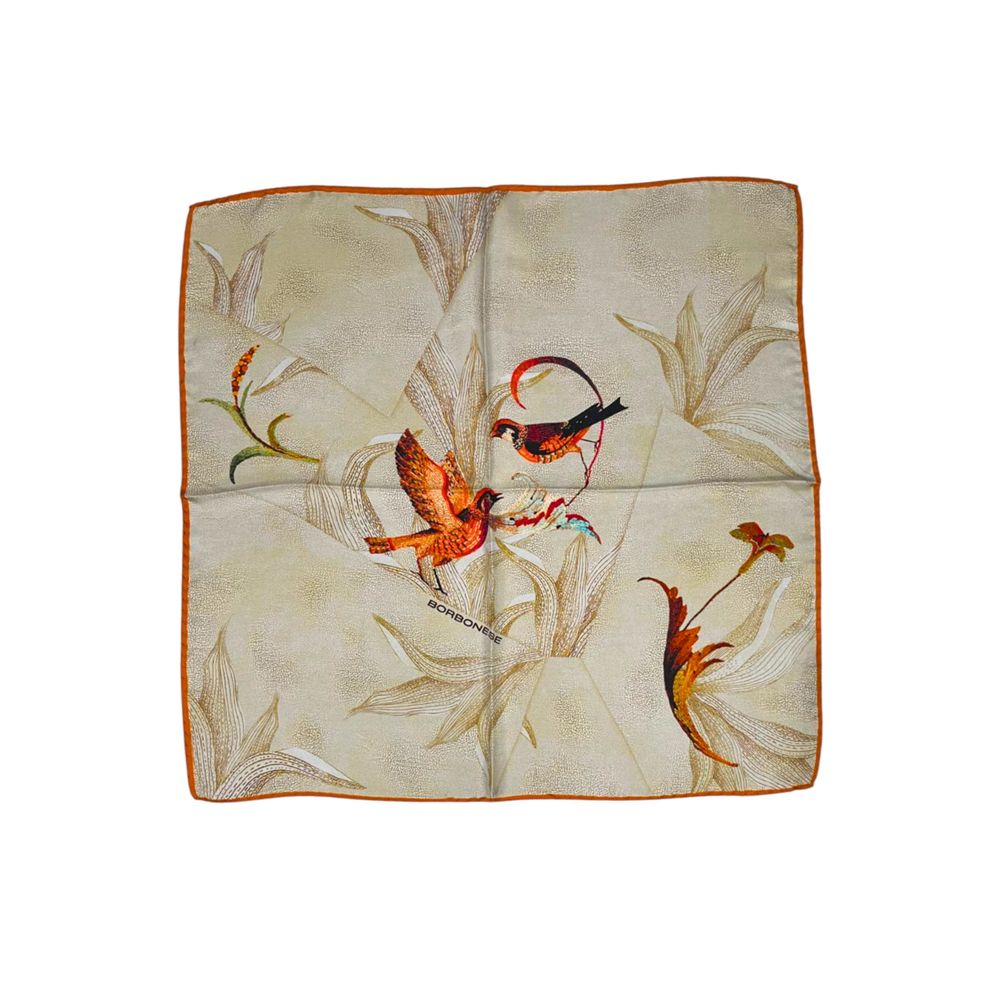 Beige Silk Women Scarf