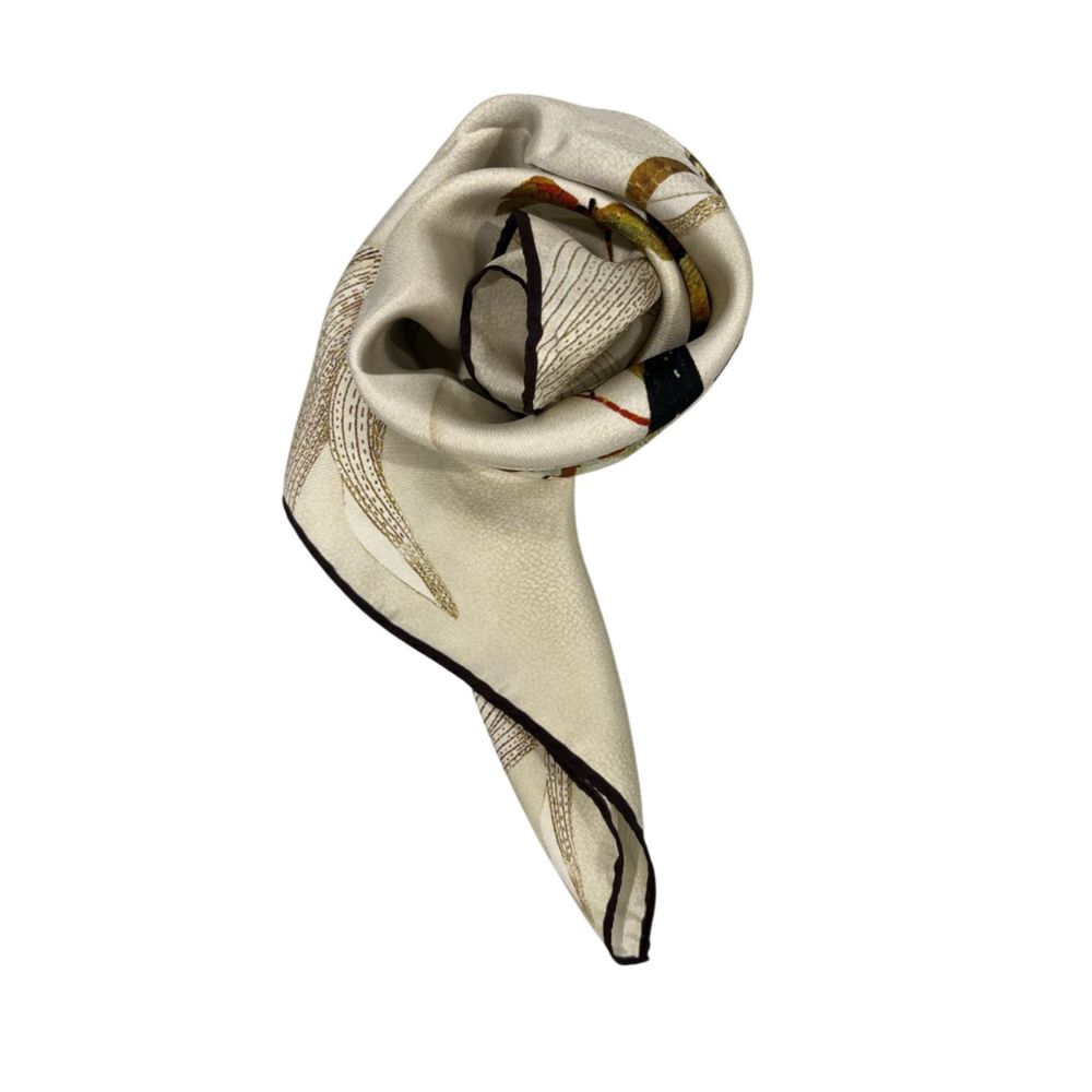 Beige Silk Scarf