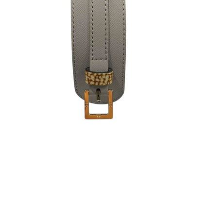 Grey Genuine Leather Women's Belt