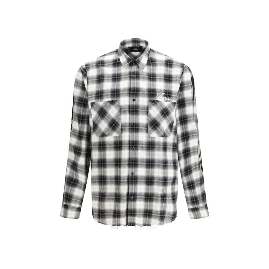 Black Cotton Pattern Shirt