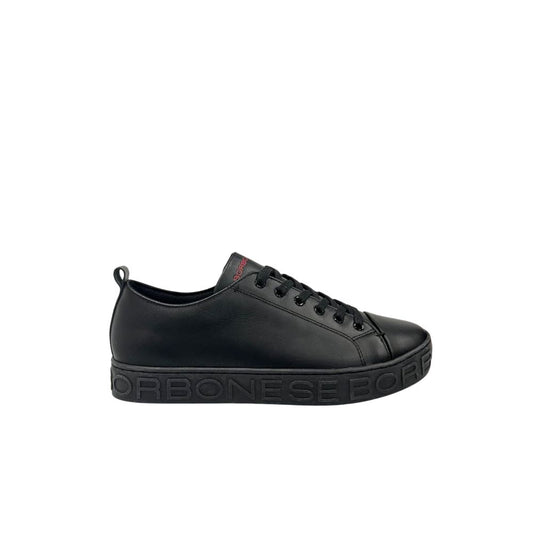 Black Leather Men Sneaker