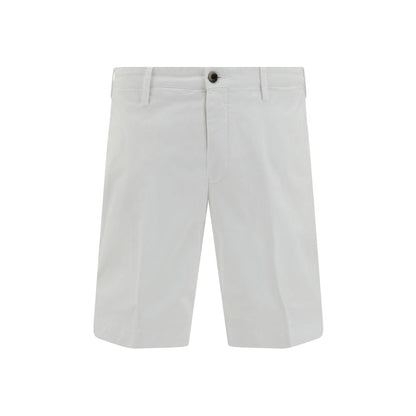 White Cotton Bermuda Shorts