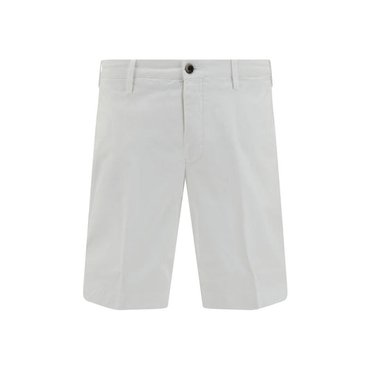 White Cotton Bermuda Shorts
