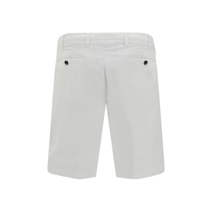 White Cotton Bermuda Shorts