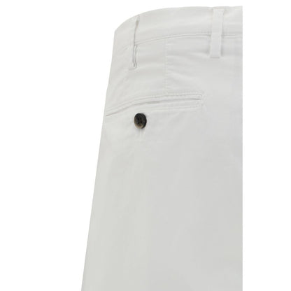 White Cotton Bermuda Shorts