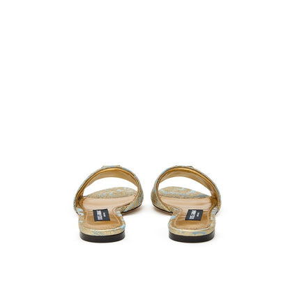 Blue Polyester Slippers