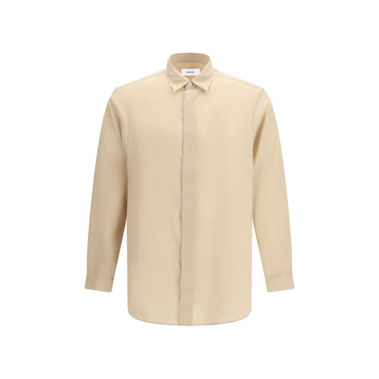 Beige Tencel Dress Shirt