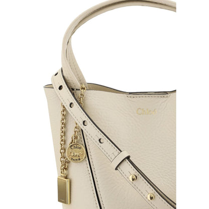 Beige Calf Leather Bos Taurus Shoulder Bag