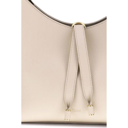 Beige Calf Leather Bos Taurus Shoulder Bag