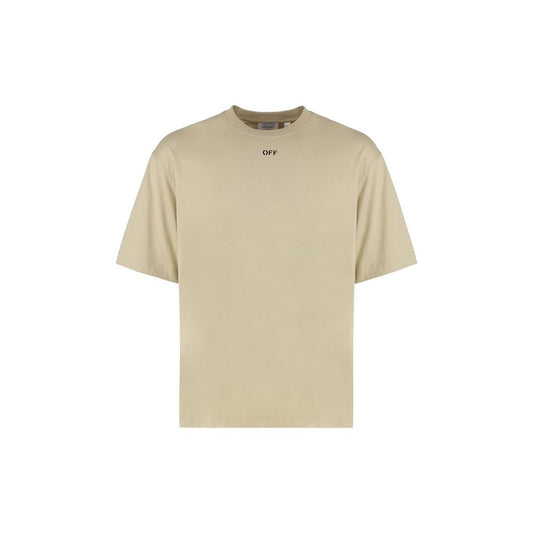 Beige Cotton T-Shirt