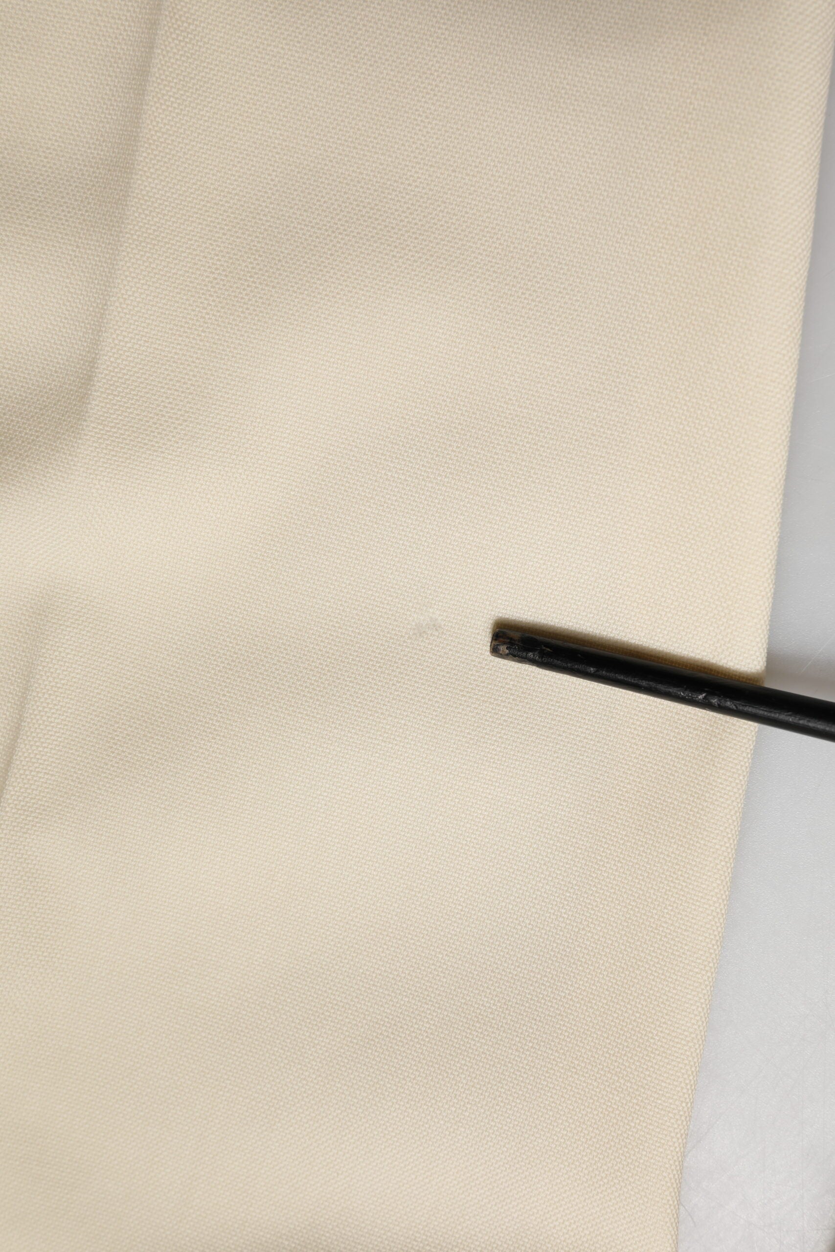 Ivory Wool Mid Waist Cropped Trouser Pants