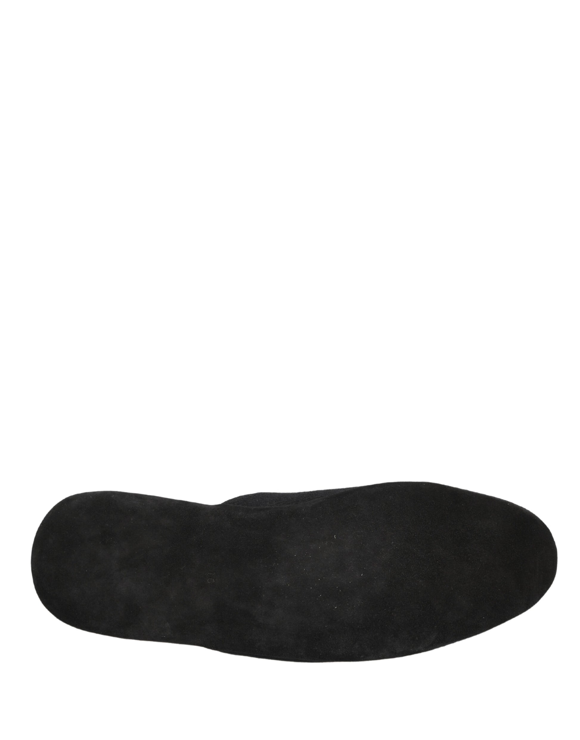 Black Wool Cashmere Red Quilted Slippers Shoes