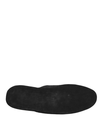 Anthracite Wool Cashmere Quilted Slippers Shoes