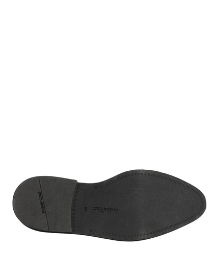 Silver Specchio Lace-Up Leather Dress Derby Shoes