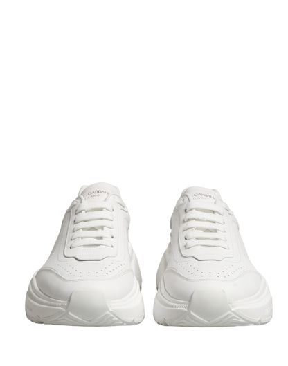 White Calfskin Leather Low Top Sneakers Shoes