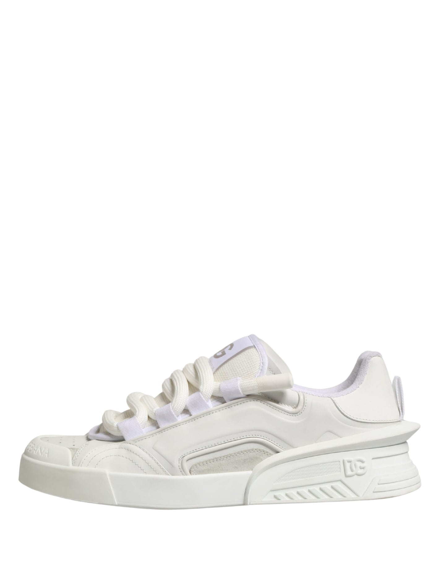 White Calfskin Leather Low Top Sneakers Shoes