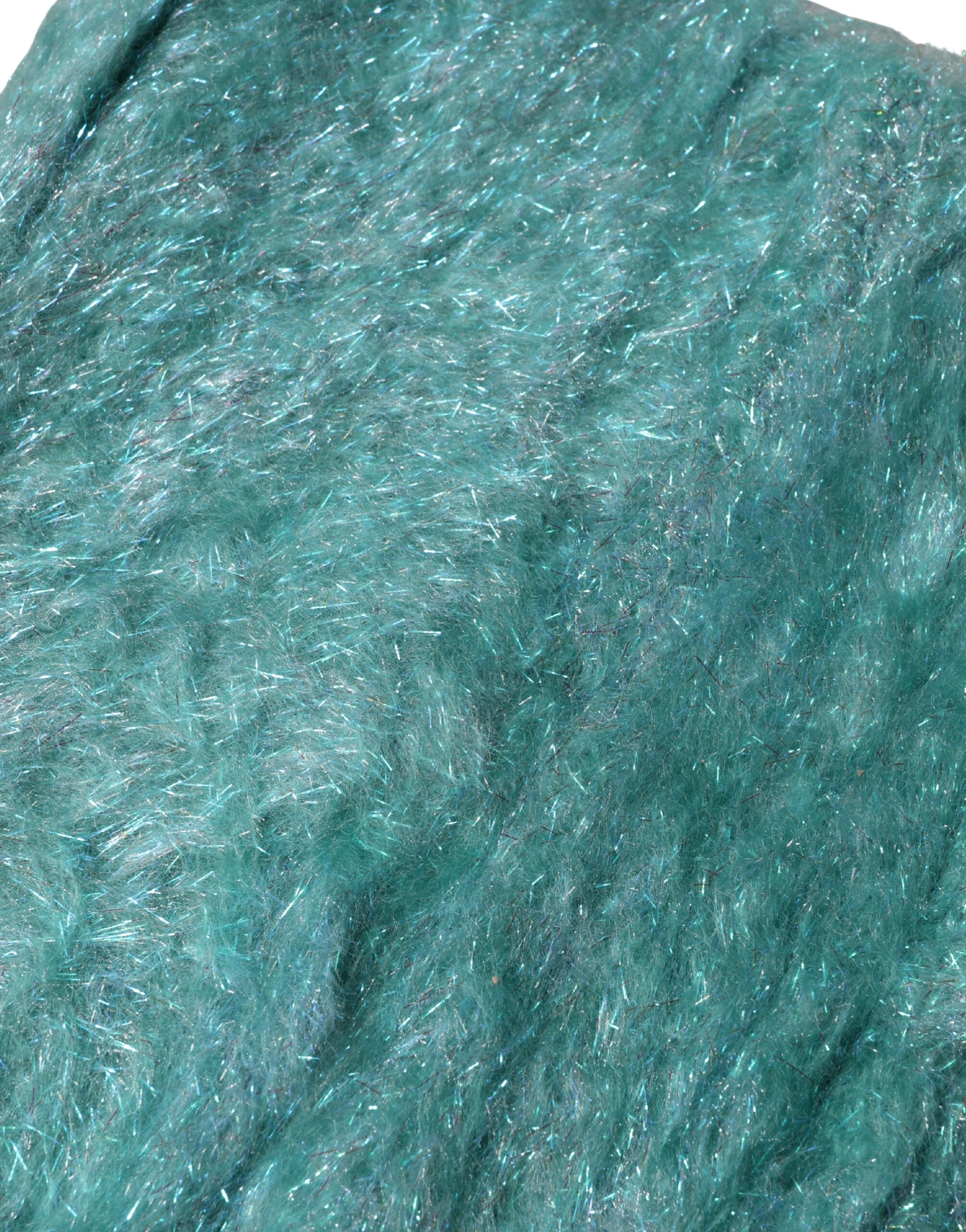 Teal Mohair Wool Knitted Wrap Shawl 62cm x 32.5cm Scarf