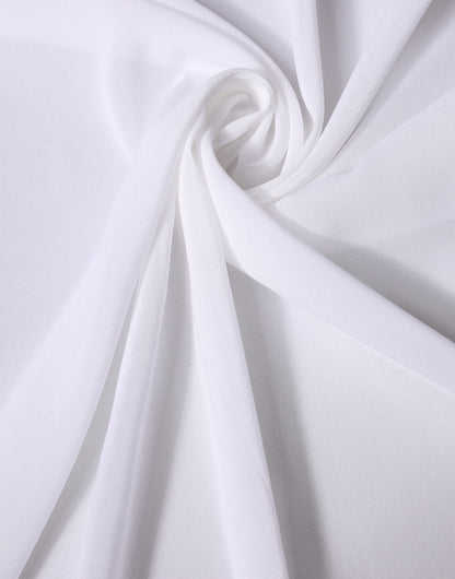 White Silk Neck Wrap Shawl Stole 200cm x 64cm  Scarf
