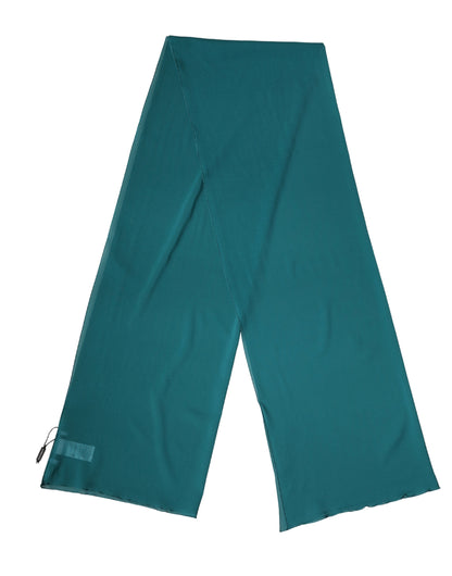 Blue Green Silk Neck Wrap Shawl Stole 200cm x 64cm Scarf