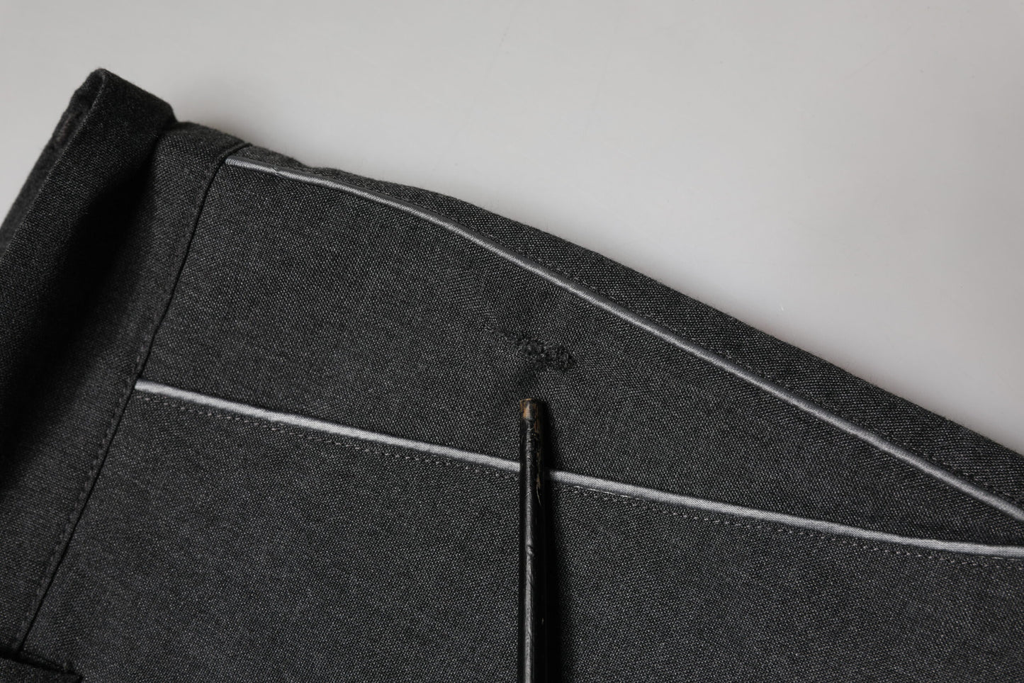 Gray Polyester Formal Dress Trouser Pants