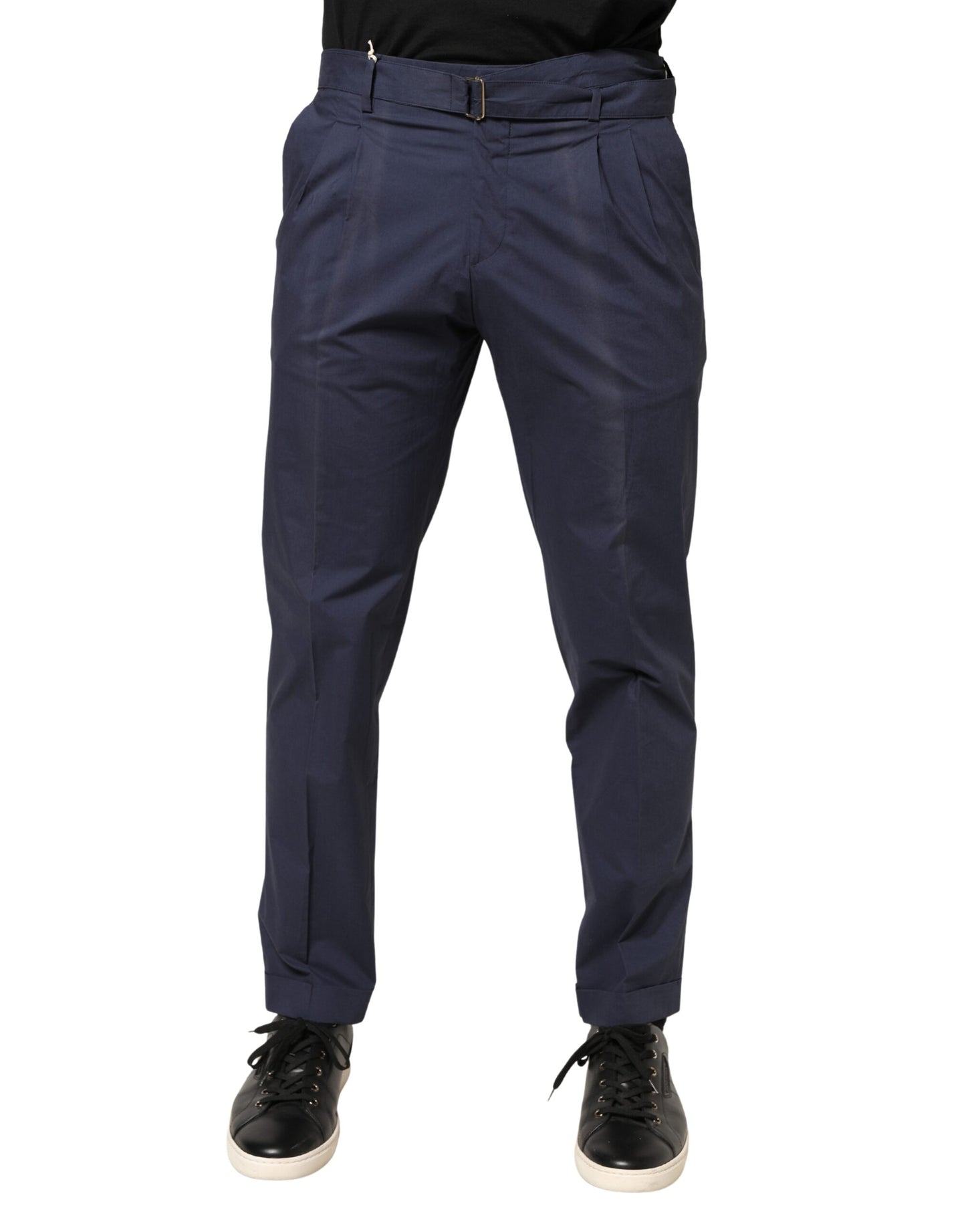 DarkBlue Wool Straight Formal Dress Trouser Pants