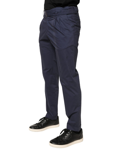 DarkBlue Wool Straight Formal Dress Trouser Pants