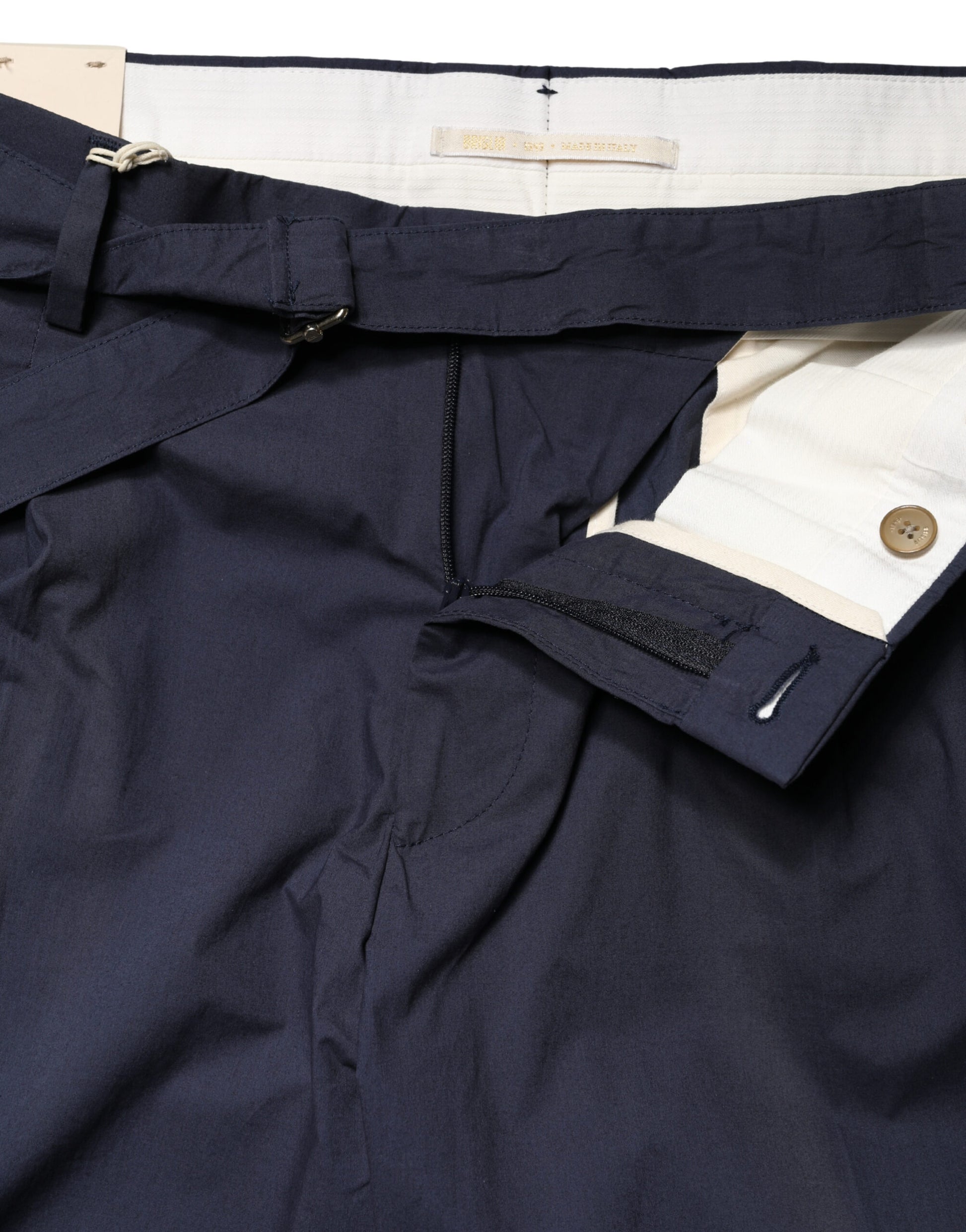 DarkBlue Wool Straight Formal Dress Trouser Pants