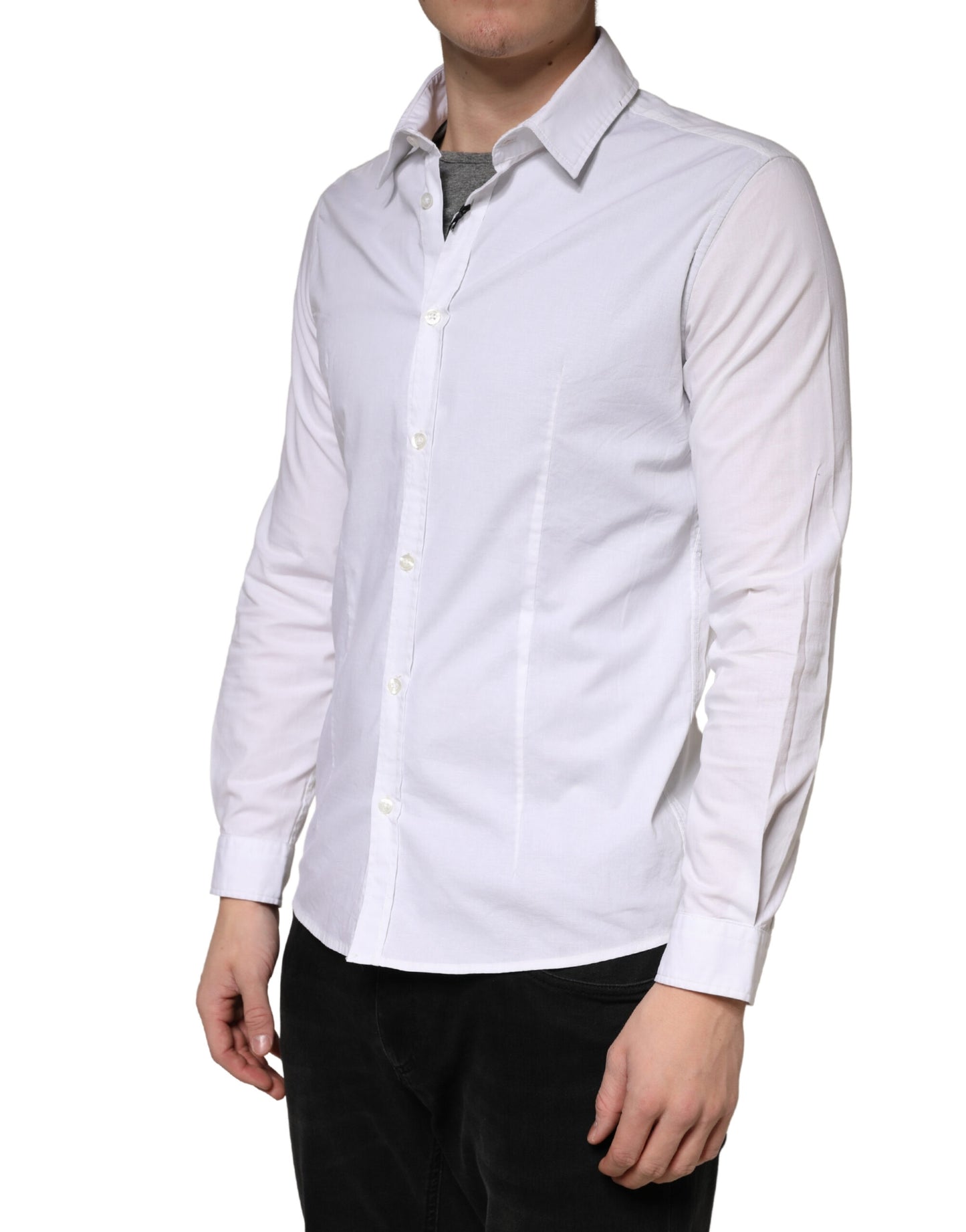 White Long Sleeves Dress Men Shirt