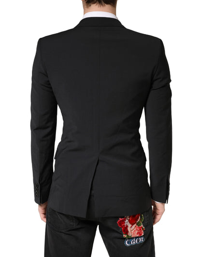 Black MARTINI Single Breasted Tuxedo Blazer