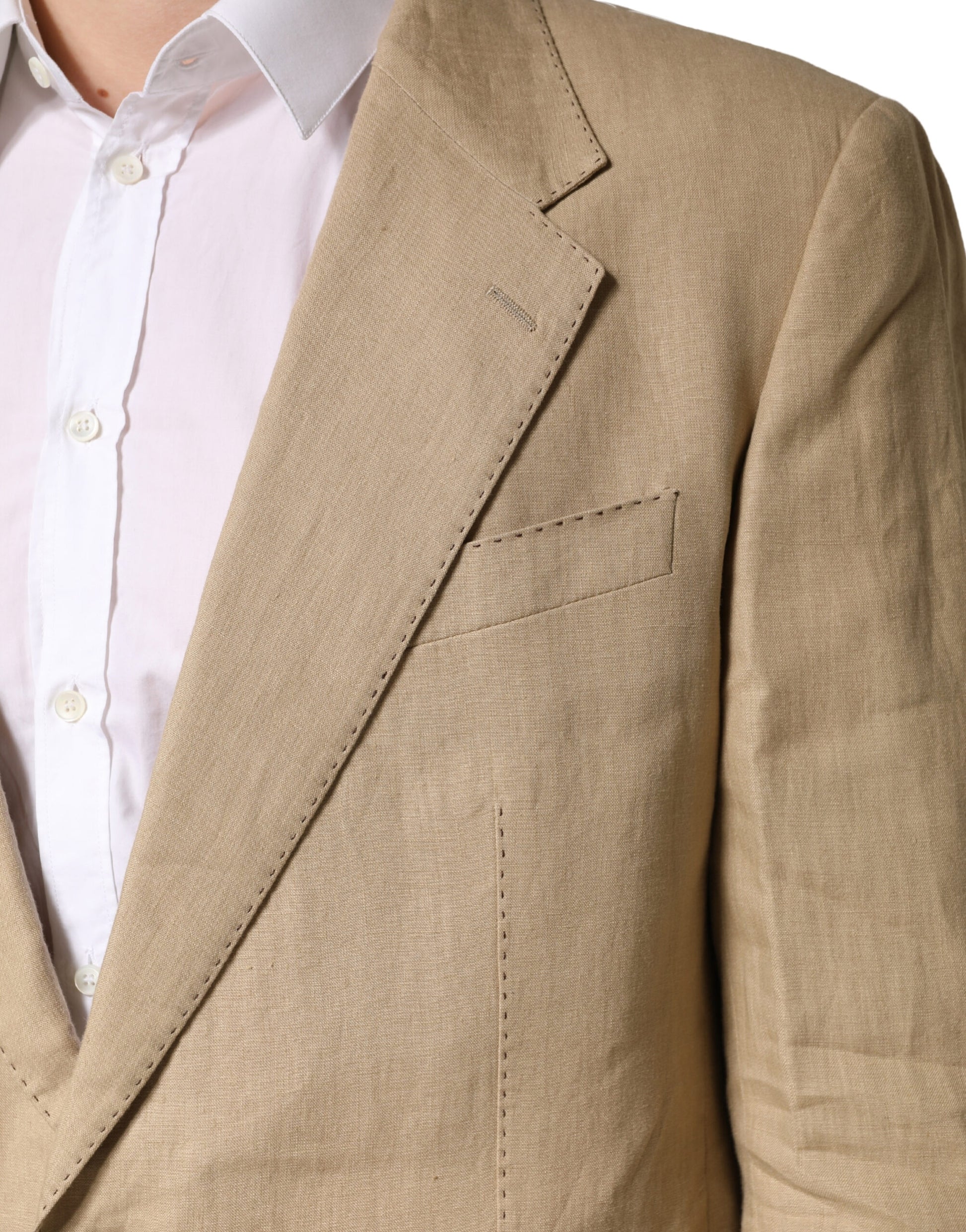 Beige TAORMINA Single Breasted Formal 2 Piece Suit