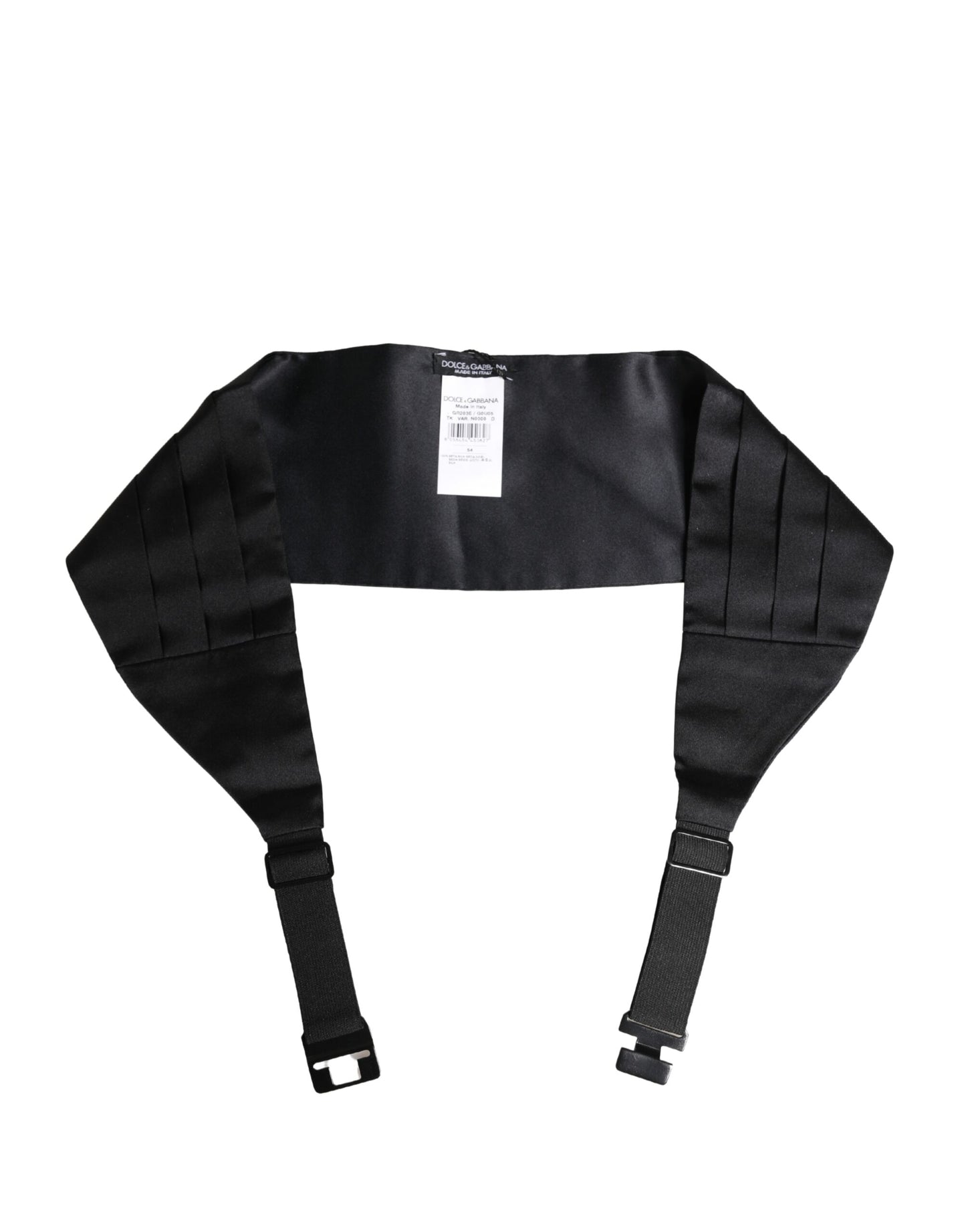 Black 100% Silk Wide Belt Waist Cummerbund