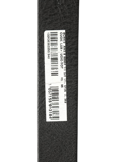 Black Leather Silver Chain Waist Men Belt