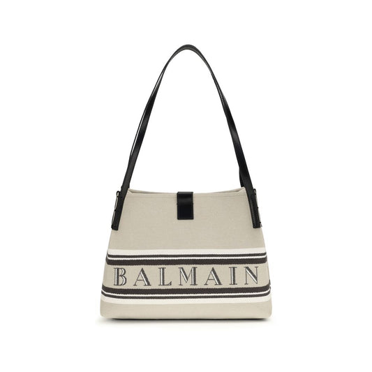 Beige Cotton Shoulder Bag