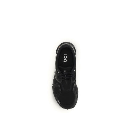 Black Recycled Polyester Athletic Sneakers