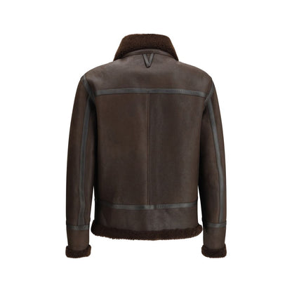 Brown Calf Leather Bos Taurus Coat